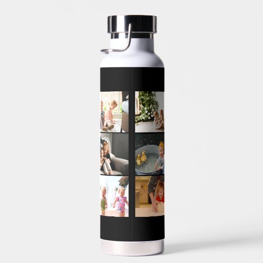 最高のパパカスタム6写真コラージュ ウォーターボトル (右面)