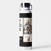 最高のパパカスタム6写真コラージュ ウォーターボトル (背面)