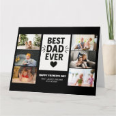 最高のパパカスタム6写真コラージュ カード (正面)