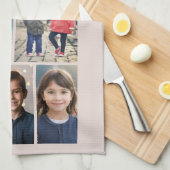 最高のパパカスタム6写真コラージュ キッチンタオル (四つ折り)