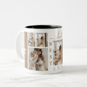 最高のパパカスタム6写真コラージュ ツートーンマグカップ (正面左)