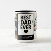 最高のパパカスタム6写真コラージュ マグカップ (中央)