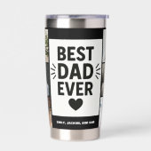 最高のパパカスタム6写真コラージュ 保温保冷タンブラー (左面)