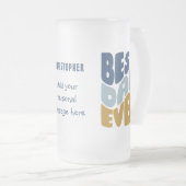 最高のパパカスタム フロストグラスビールジョッキ (正面右)