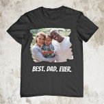 最高のパパカスタムEver家族の写真お父さんの日 Tシャツ<br><div class="desc">お父様のパーソナライズされたDayギフトTシャツを文字写真と写真と共にカスタム作成しよう。</div>