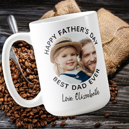 最高のパパカスタムEver 2 Photo Happy Father's Day コーヒーマグカップ