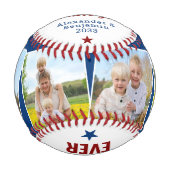 最高のパパカスタムEver 4 Photo Happy Father's Day 野球ボール (正面)