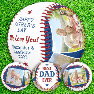最高のパパカスタムEver 4 Photo Happy Father's Day 野球ボール