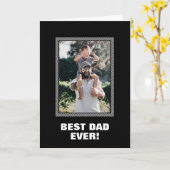 最高のパパカスタムPhoto Father's Day Card カード (黄色い花)