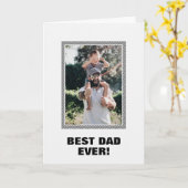 最高のパパカスタムPhoto Father's Day Card カード (黄色い花)