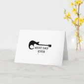 最高のパパギタおもしろいギタリストミュージシャンギフト カード (黄色い花)