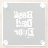 最高のパパクール ガラスコースター (裏面)