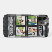 最高のパパグレーモダンファミリーフォトコラージュ Case-Mate iPhoneケース (裏面(横))