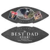 最高のパパグレーレザー父の日3写真コラージュ アメリカンフットボール (パネル)