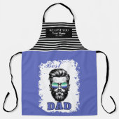 最高のパパゲイフラッグの色の父の日のギフト エプロン (正面)