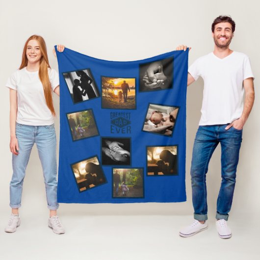 最高のパパコラージュ父おもしろい引用文逃亡 フリースブランケット (インサイチュ)