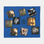 最高のパパコラージュ父おもしろい引用文逃亡 フリースブランケット (正面(横))