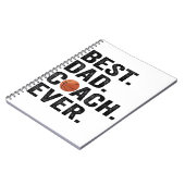 最高のパパコーチエバスケットボールファースポーツギフト ノートブック (左側)