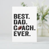 最高のパパコーチエバー父の日サッカーのギフト サンキューカード (スタンド正面)