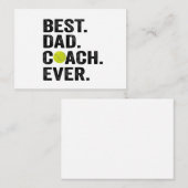 最高のパパコーチエバー父の日テニスのスポーツギフト ノートカード (正面/裏面)