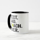 最高のパパコーチエバー父の日テニスのスポーツギフト マグカップ (正面左)