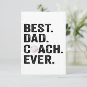 最高のパパコーチー常に野球の父の日のギフト サンキューカード (スタンド正面)