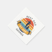 最高のパパゴルフスポーツファーザー誕生日Gag スタンダードカクテルナプキン (角)