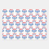 最高のパパゴルフラッピング紙フラットシートセット3 ラッピングペーパーシート (正面3)