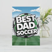 最高のパパサッカーのグラフィティ父親の日ホリデーカード カード (スタンド正面)