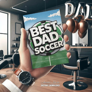 最高のパパサッカーのグラフィティ父親の日ホリデーカード カード