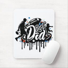 最高のパパサッカーの父と息子マウスパッド マウスパッド