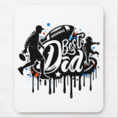 最高のパパサッカーの父と息子マウスパッド マウスパッド (正面)