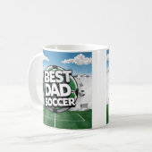 最高のパパサッカーの落書き父親の日コーヒーマグ コーヒーマグカップ (正面左)
