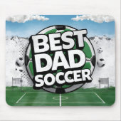 最高のパパサッカーの落書き父親の日マウスパッド マウスパッド (正面)