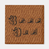 最高のパパサッカースポーツ文字 マグネット (正面)