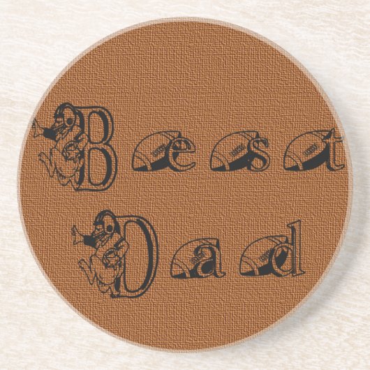 最高のパパサッカー文字コースター コースター (正面)