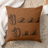 最高のパパサッカー文字装飾枕 クッション (ブランケット)