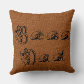 最高のパパサッカー文字装飾枕 クッション (裏面)