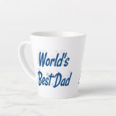 最高のパパシアブルー3d文字ファーザーズ・デイ カフェラテマグ (左アングル)