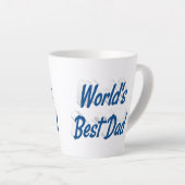 最高のパパシアブルー3d文字ファーザーズ・デイ カフェラテマグ (右アングル)