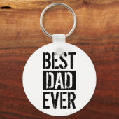 最高のパパシンプルは父の日の贈り物 キーホルダー (正面)
