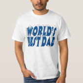 最高のパパシーブルー3d文字 tシャツ (正面)