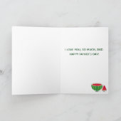 最高のパパスイカフルーツ食べ物父の日 カード (内部)