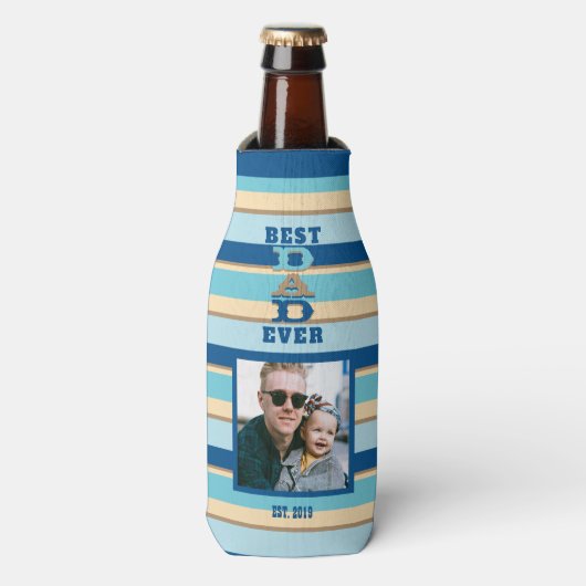 最高のパパストライプの写真 ボトルクーラー (ボトル正面)