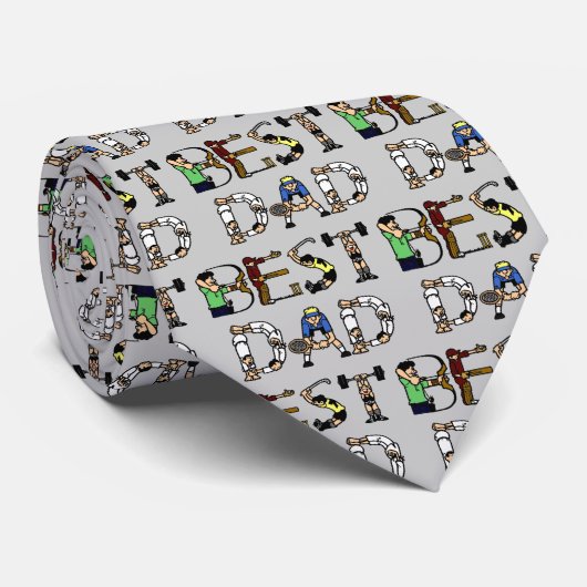 最高のパパスポーツおもしろい文字 ネクタイ (ロール)