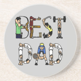 最高のパパスポーツ文字コースター コースター