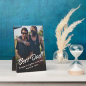 最高のパパタイポグラフィカスタム写真 フォトプラーク (側面)