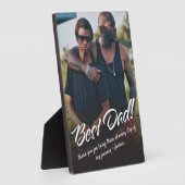 最高のパパタイポグラフィカスタム写真 フォトプラーク (側面)