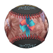 最高のパパタイポグラフィファミリーフォトダークグレーブラック 野球ボール (正面)