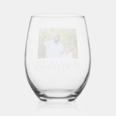 最高のパパタイポグラフィ写真 ステムなしワイングラス (裏面)